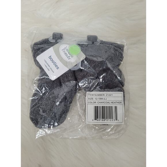Luvable Friends Baby Girls' Cozy Fleece Booties New With Tags 12-18 Months - Picture 3 of 5